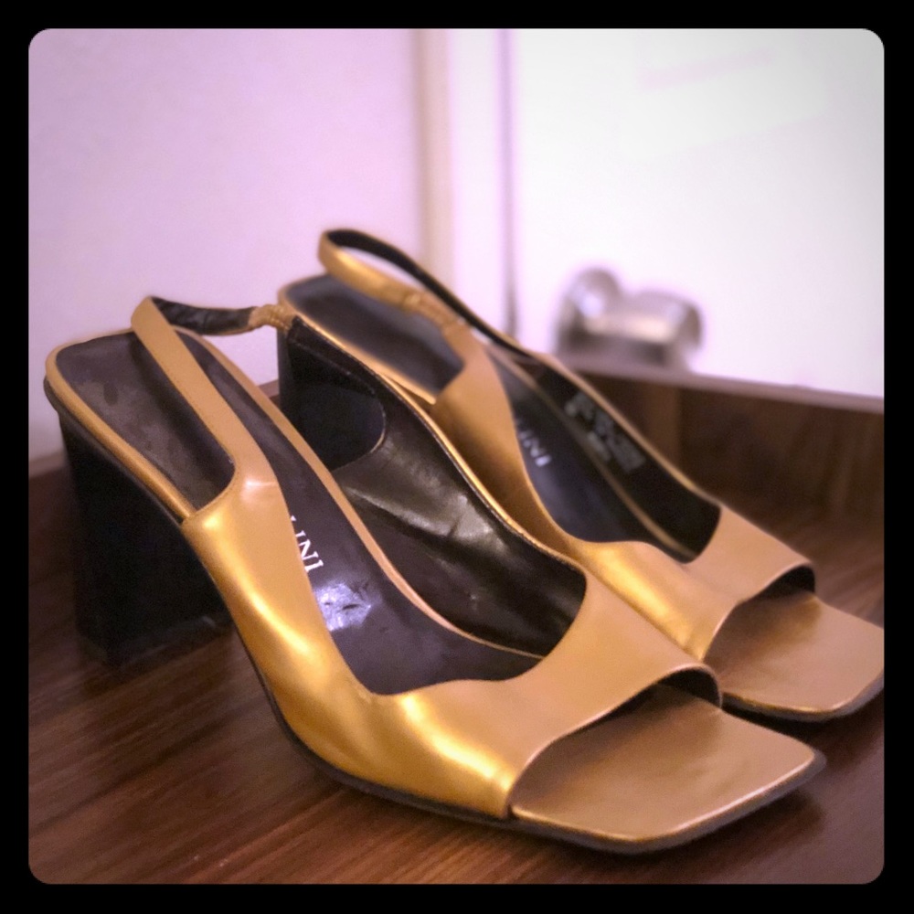 Gold High Heels